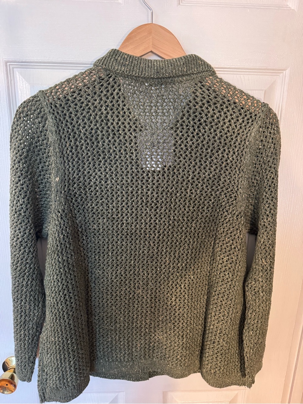 NWT XL J. Jill Olive Green Knit Button-Up Cardigan - Picture 5 of 7